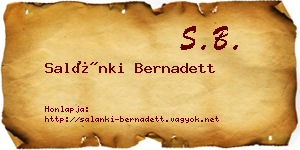 Salánki Bernadett névjegykártya