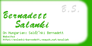 bernadett salanki business card